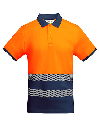 Poloshirt Atrio Shortsleeve Navy Blue 55 / Fluor Orange 223 XXL