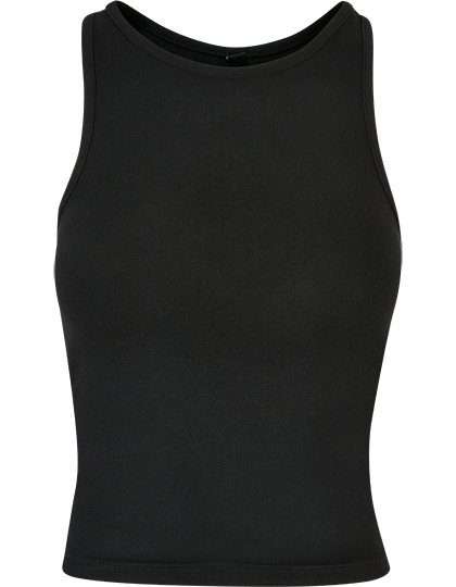Build Your Brand Ladies Racer Back Top Black 5XL