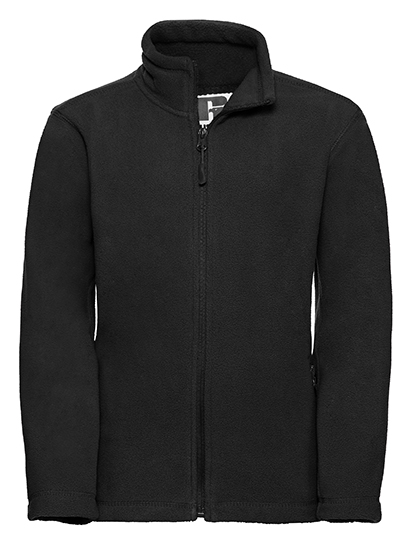 Kids Full Zip Outdoor Fleece Black 152 (11/12)