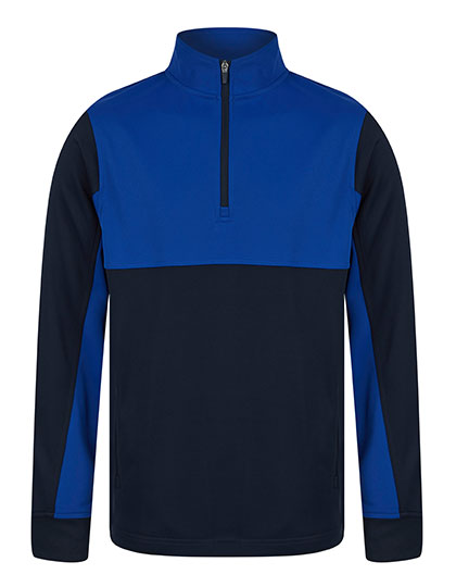 Adults 1/4 Zip Tracksuit Top Navy / Royal XXS