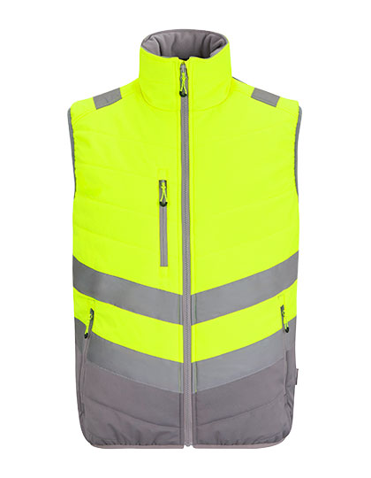Hi-Vis 2-Tone Thermal Baffle Bodywarmer Yellow 4XL