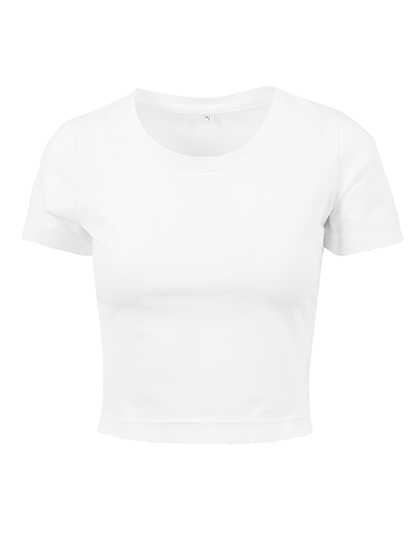 Build Your Brand Damen Cropped Tee White 5XL