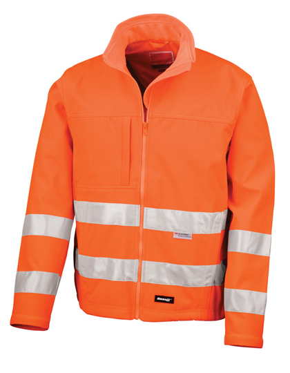 High Vis Soft Shell Jacket Fluorescent Orange 3XL