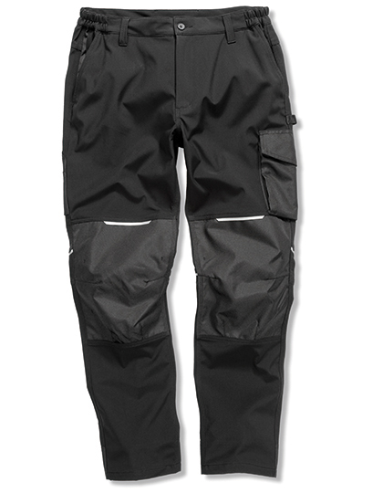 Slim Fit Soft Shell Work Trouser Black 3XL