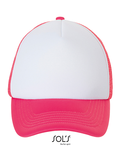 Bubble Cap White / Neon Coral One Size