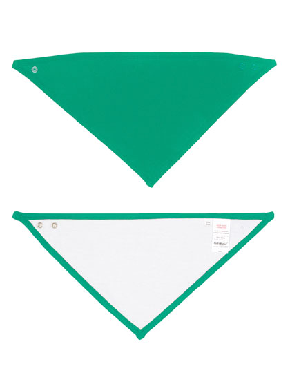 Bandana Bib White / Kelly Green One Size