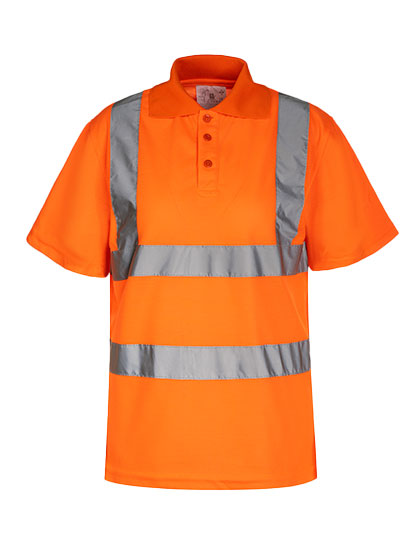 Hi-Vis Basic Polo Shirt Liverpool Signal Orange 5XL