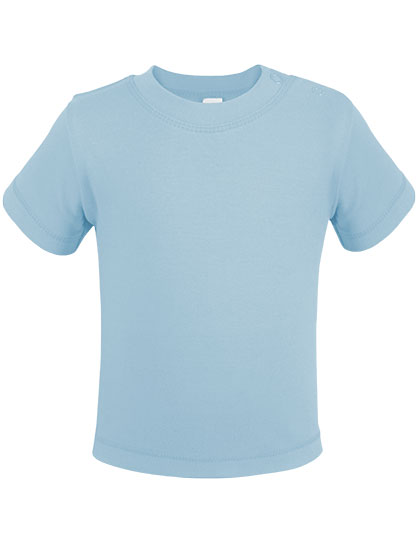 Organic Baby T-Shirt Short Sleeve Noah 01 Powder Blue 86-92