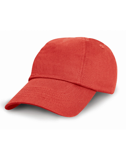 Junior Low Profile Cotton Cap Red One Size