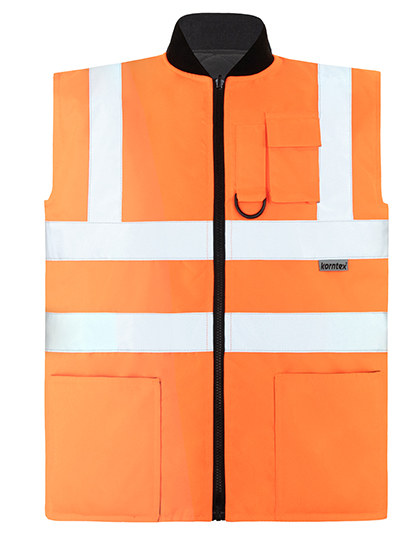 Hi-Vis Reversible Safety Bodywarmer Ural 2-in-1 Signal Orange 5XL
