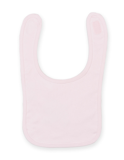 Plain And Contrast Bib Pale Pink One Size