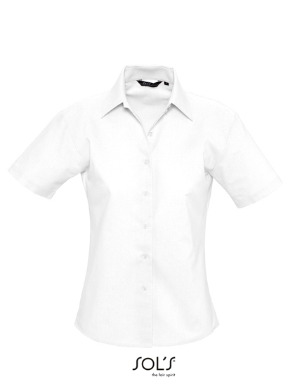 Women´s Oxford-Blouse Elite Short Sleeve White XXL