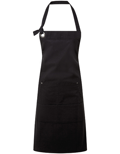 Calibre Heavy Cotton Canvas Pocket Apron Black (ca. Pantone Black C) 72 x 86 cm