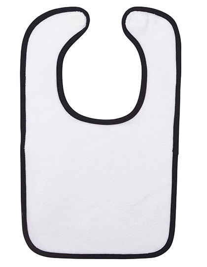 Babiezz® All-Over Sublimations-Babylätzchen White / Black 43 x 27 cm