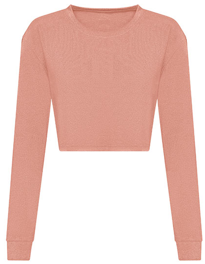 Women´s Long Sleeve Cropped T Dusty Pink XL