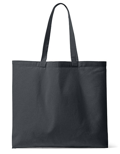 Organic Canvas Carrier Bag Medium Long Handle London 02 Dark Grey 42 x 48 x 10 cm