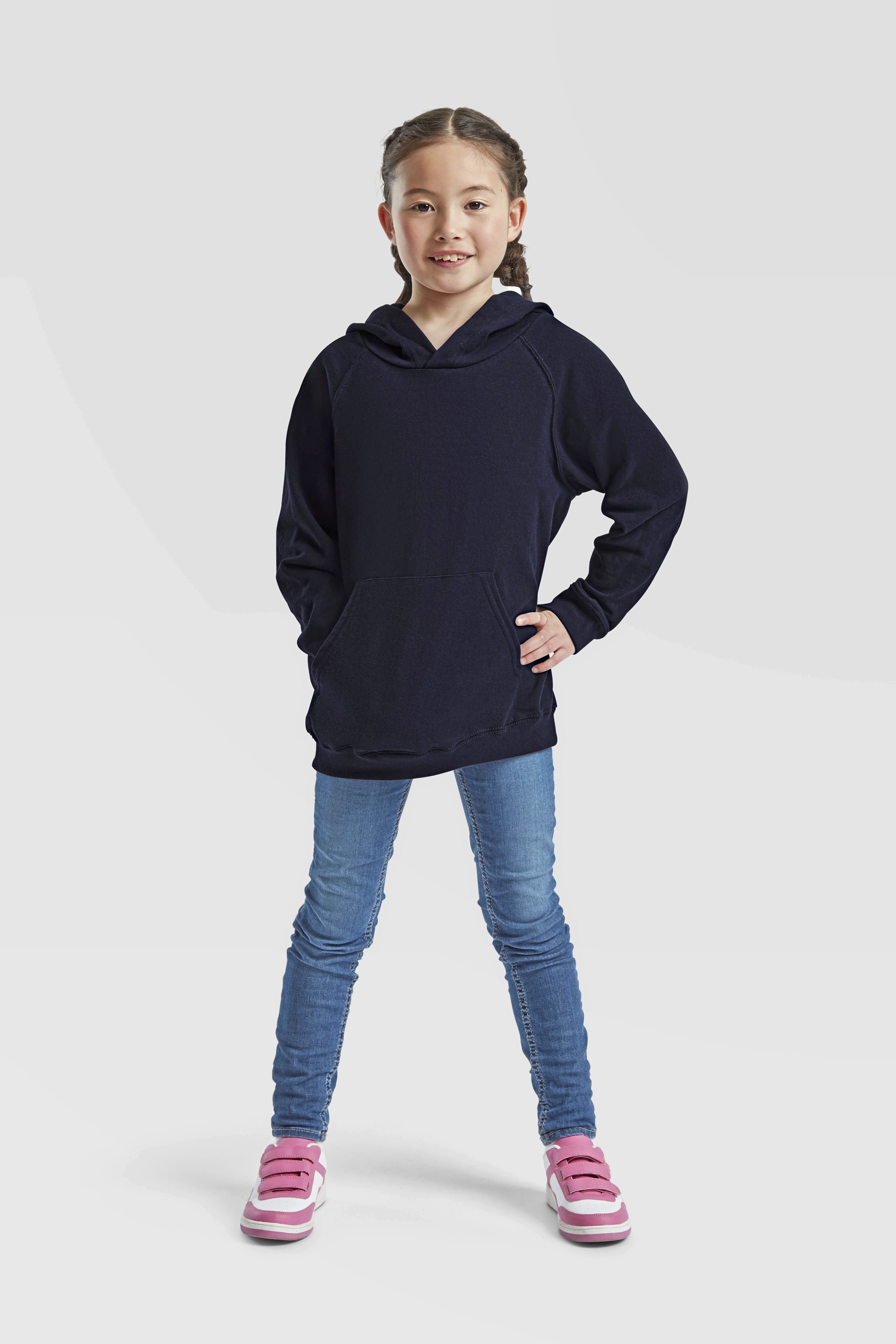 Fruit of the Loom Kids´ Lightweight Hooded Sweat Modellbild