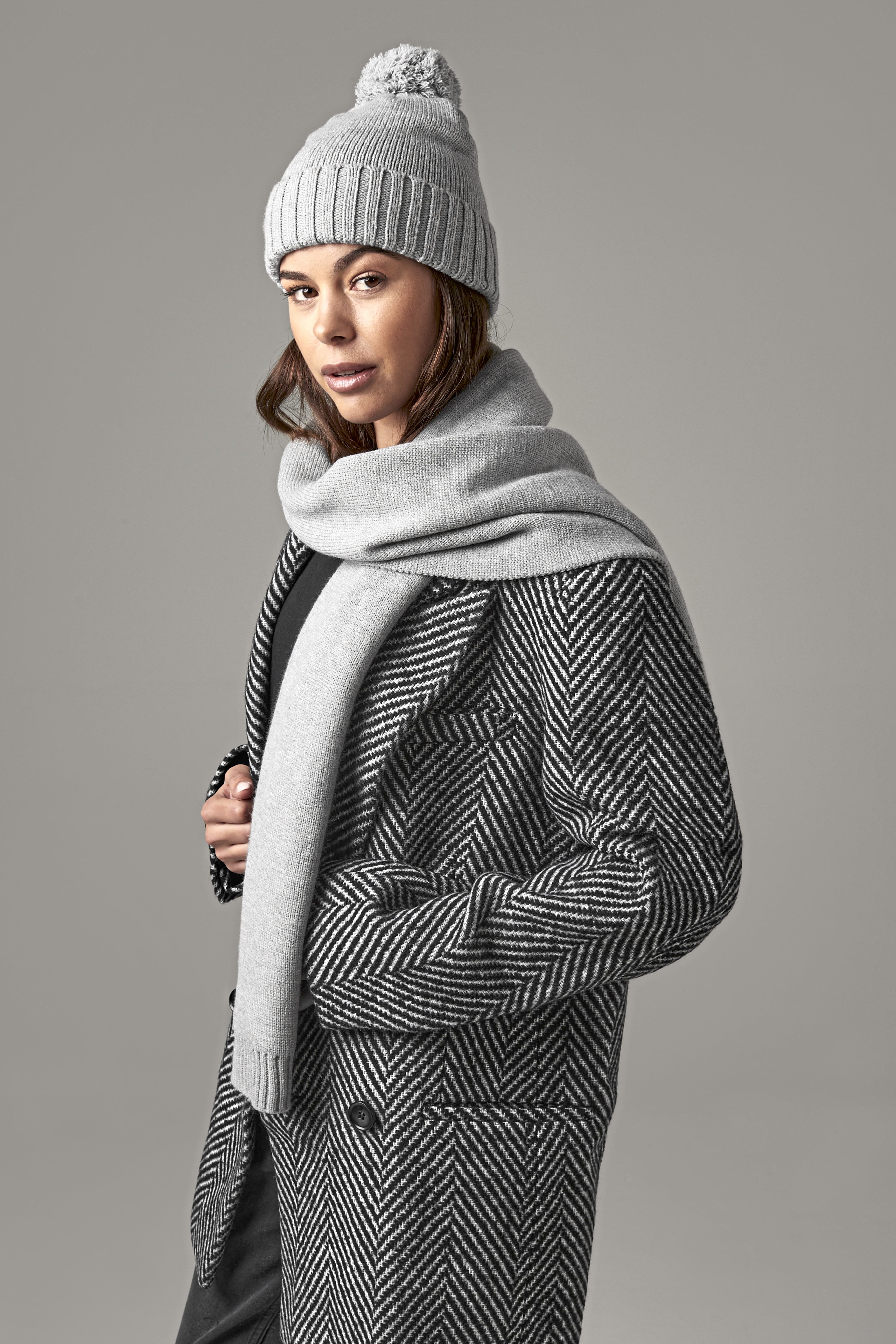 Beechfield Knitted Scarf and Beanie Gift Set