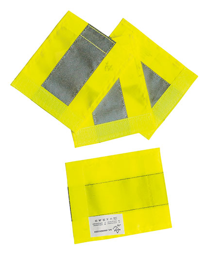 Hi-Vis Elements With Velcro Rollflektor® (Set Of 4) Signal Yellow 10,5 x 12,5 cm