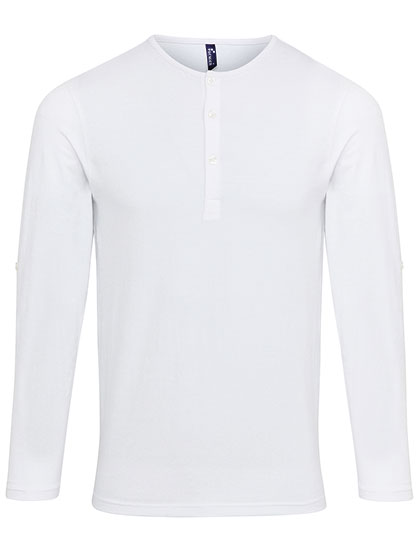 Men´s Long-John Roll Sleeve Tee White 3XL