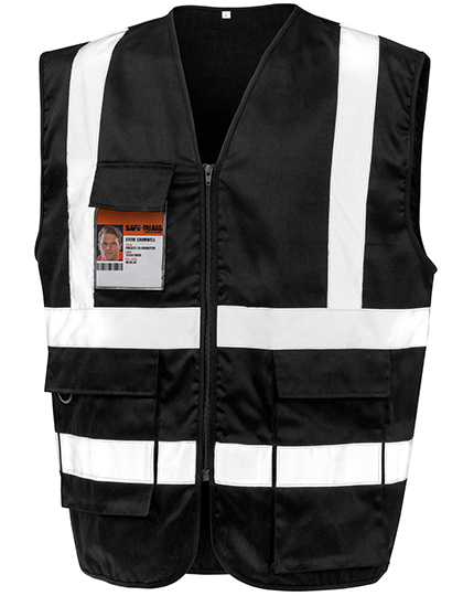 Heavy Duty Polycotton Security Vest Black 3XL