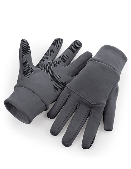 Beechfield Softshell Sports Tech Gloves Graphite Grey
