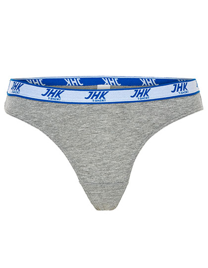 Ladies´ Thong (3 Pack) Grey Melange XXL