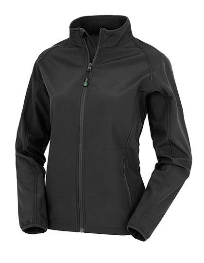 Women´s Recycled 2-Layer Printable Softshell Jacket Black XXL