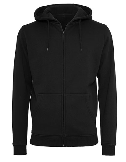 Build Your Brand Heavy Zip Hoody Black 5XL