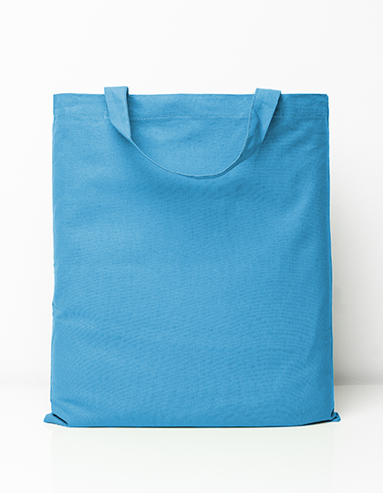 Cotton Bag Short Handles Light Blue (ca. Pantone 2995C) approx. 38 x 42 cm