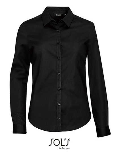 Women´s Long Sleeve Stretch Shirt Blake Black XXL