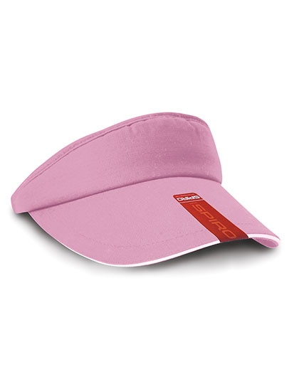 Herringbone Sun Visor With Sandwich Peak Pink / White One Size