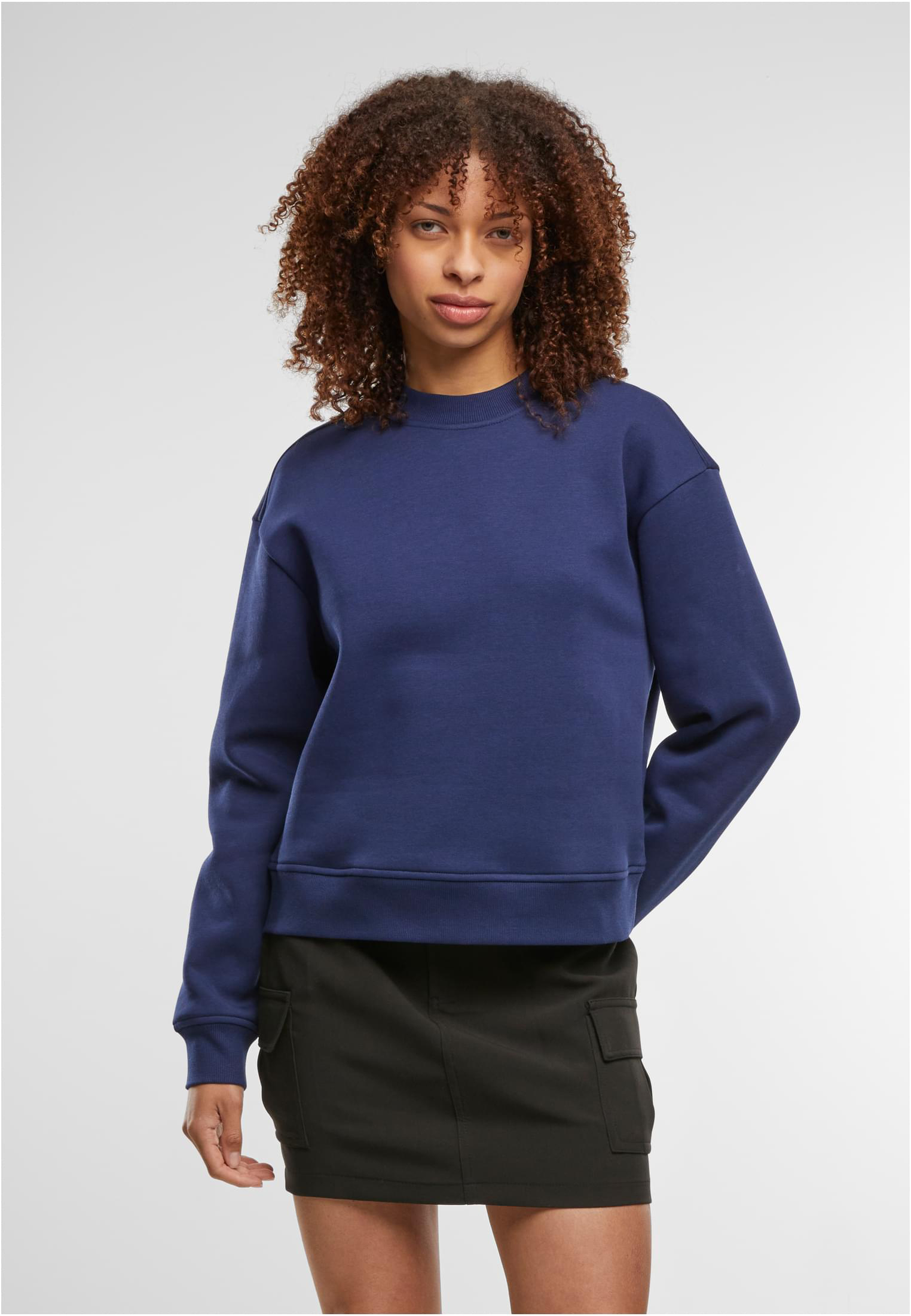 Build Your Brand Ladies Oversized Crewneck Sweatshirt