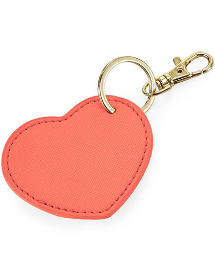Boutique Heart Key Clip Coral 7 x 6 cm