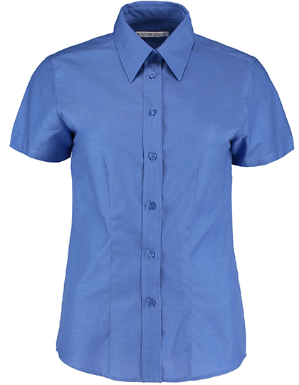 Women´s Tailored Fit Workwear Oxford Shirt Short Sleeve Italian Blue 54 (7XL/28)