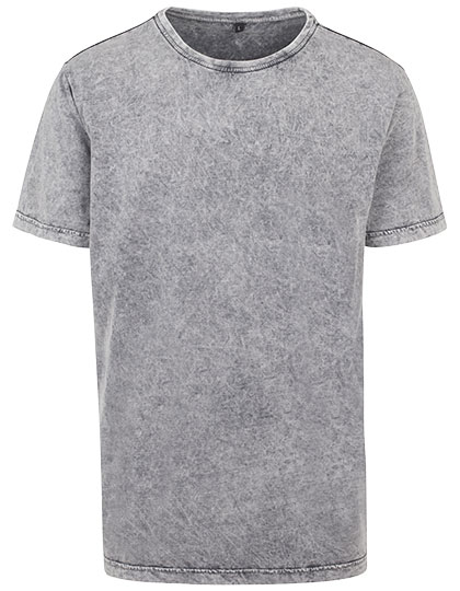 Build Your Brand Acid Washed Tee Grey Black 5XL