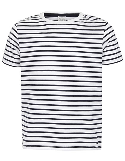 Kids´ Striped T White / Oxford Navy 9-10 years