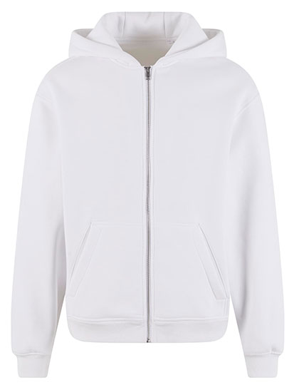 Oversized Zip Hoody White 5XL