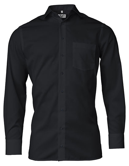 Men´s Shirt Comfort Fit Long Sleeve Black 49