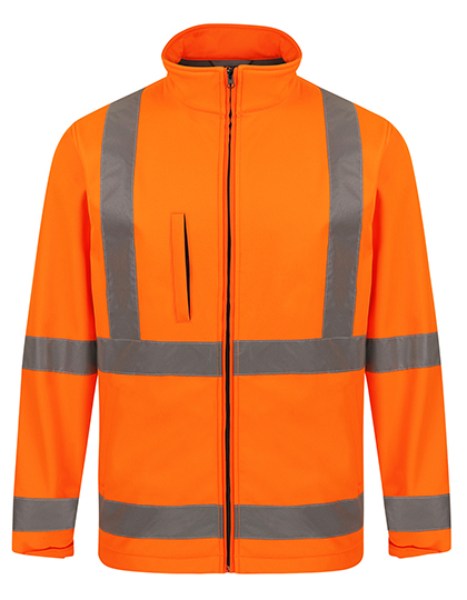 Hi-Vis Safety Softshell Jacket Turku Signal Orange 3XL