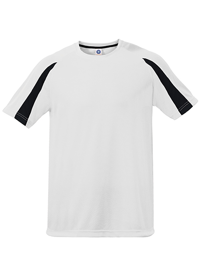 Unisex Contrast Sports T-Shirt White / Black XXL
