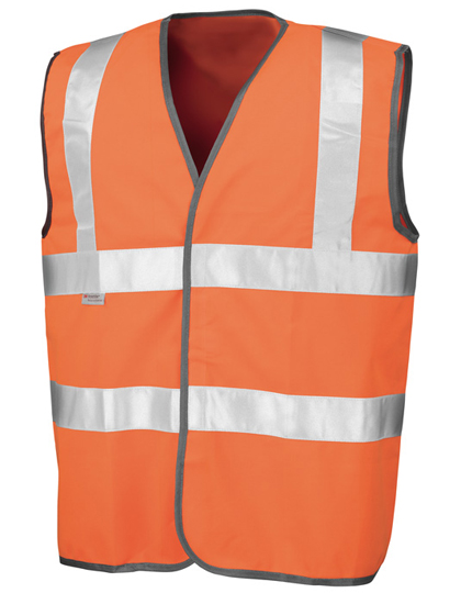 Safety Hi-Vis Vest Using 3M™ Fluorescent Orange 3XL