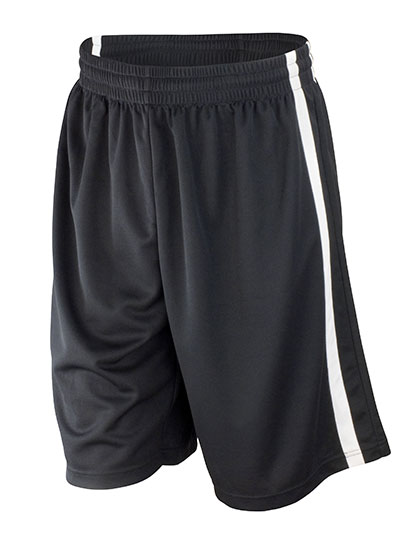 Men´s Basketball Quick Dry Short Black / White XXL