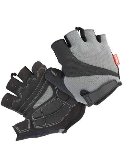Unisex Bikewear Short Gloves Grey / Black S
