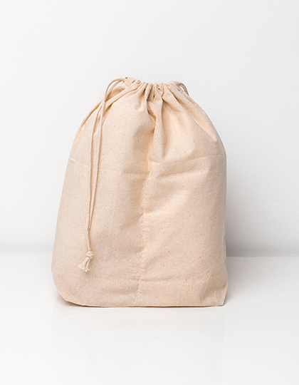 Cotton Bag With Separation/Shoe Bag Natural approx. 28 x 32 x 10 cm