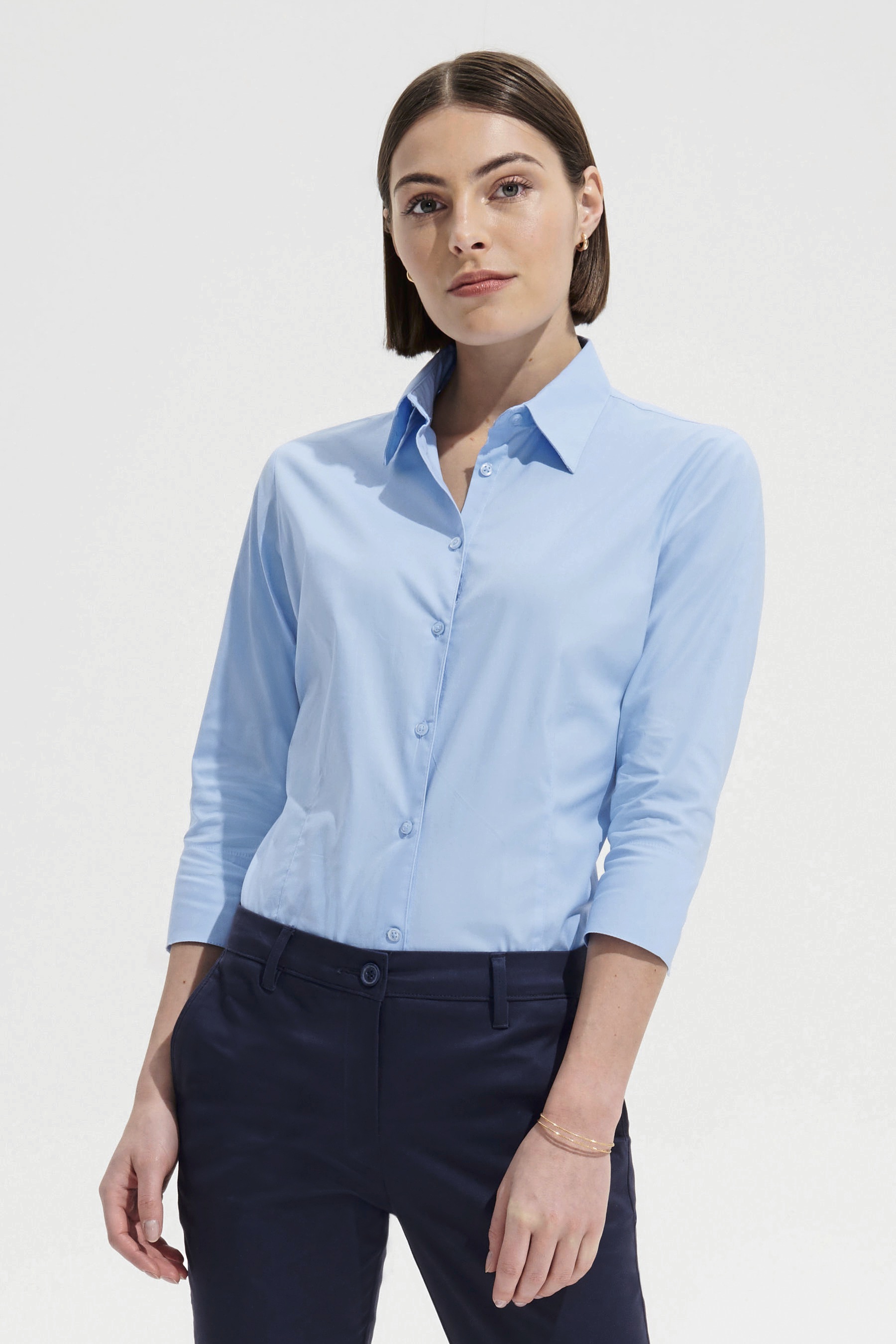 Women´s Stretch-3/4-Sleeve Blouse Effect