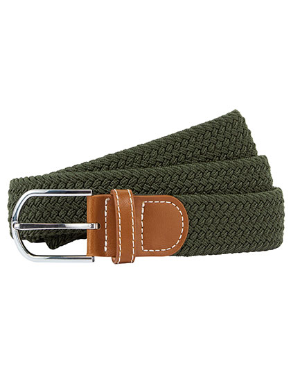 Geflochtener Stretchgürtel Olive 95-125 cm