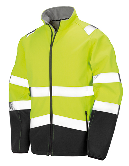 Printable Safety Softshell Jacket Fluorescent Yellow / Black 4XL