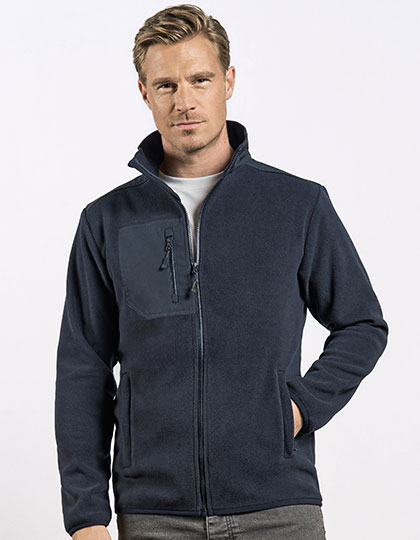 Men´s Canvas Fleece Jacket Navy 5XL