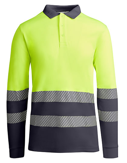 Poloshirt Atrio Longsleeve Lead 23 / Fluor Yellow 221 XXL